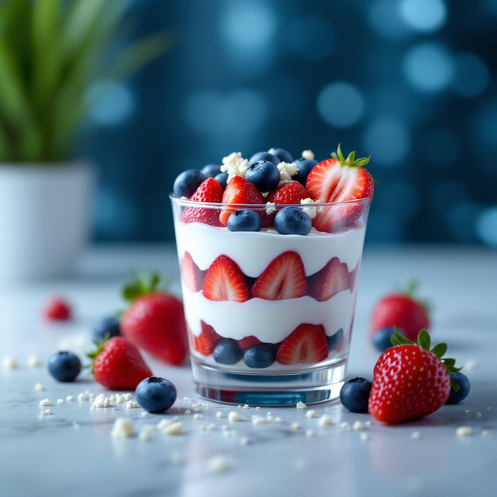 Colorful healthy snack ingredients